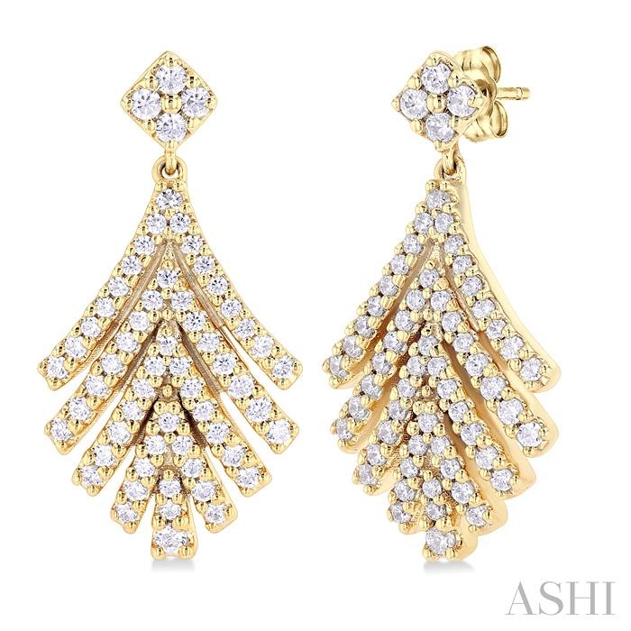 Chevron Diamond Fashion Earrings