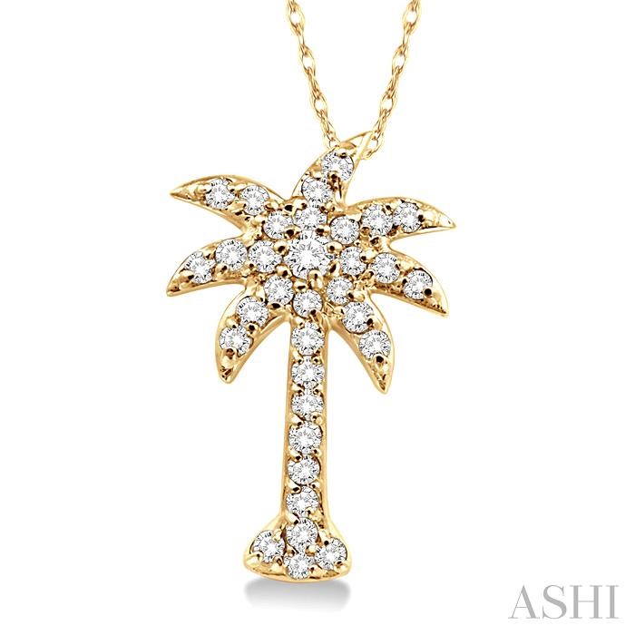 PALM TREE DIAMOND FASHION PENDANT