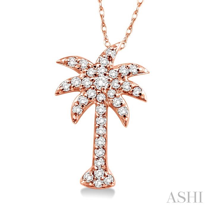 PALM TREE DIAMOND FASHION PENDANT