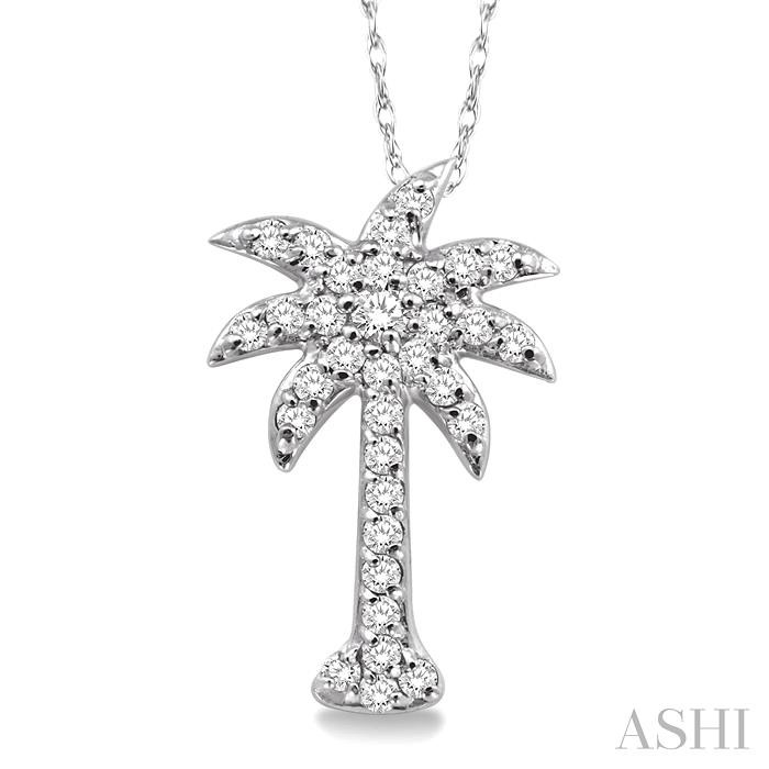 PALM TREE DIAMOND FASHION PENDANT