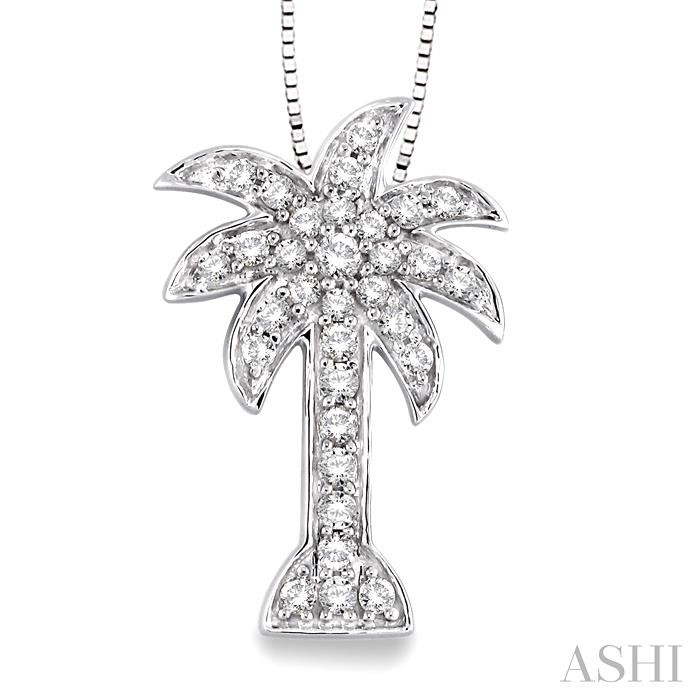 PALM TREE DIAMOND FASHION PENDANT