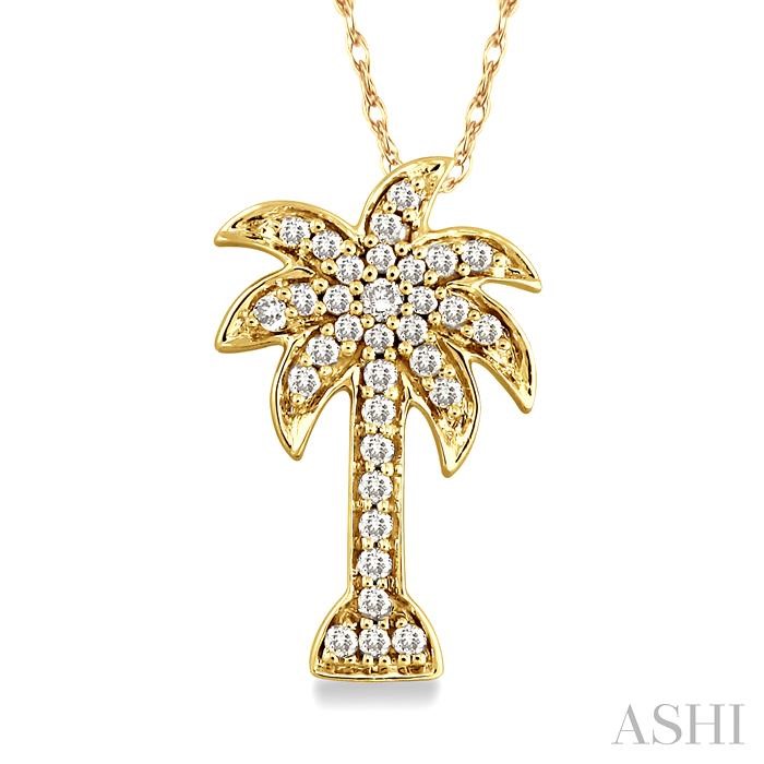 PALM TREE DIAMOND FASHION PENDANT