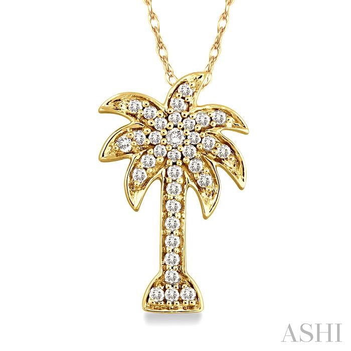 PALM TREE DIAMOND FASHION PENDANT