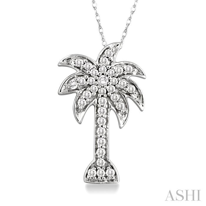 PALM TREE DIAMOND FASHION PENDANT