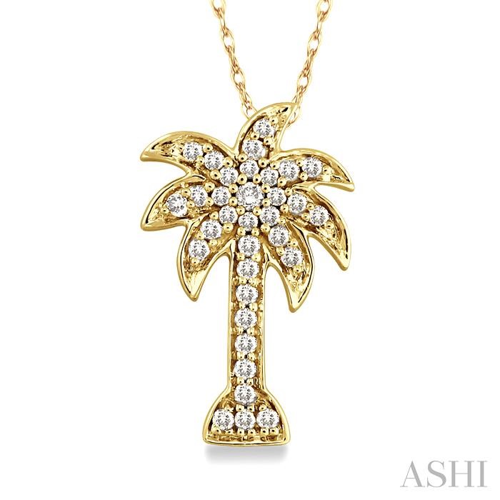 PALM TREE DIAMOND FASHION PENDANT