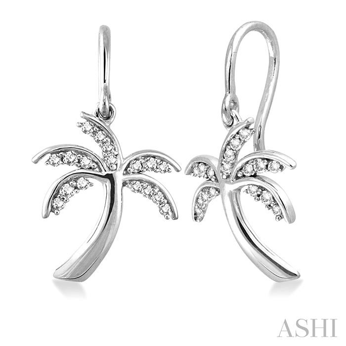 Palm Tree Diamond Fashion Earrings