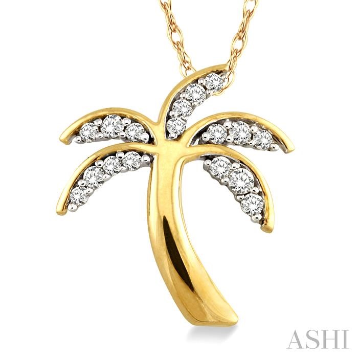 PALM TREE DIAMOND FASHION PENDANT