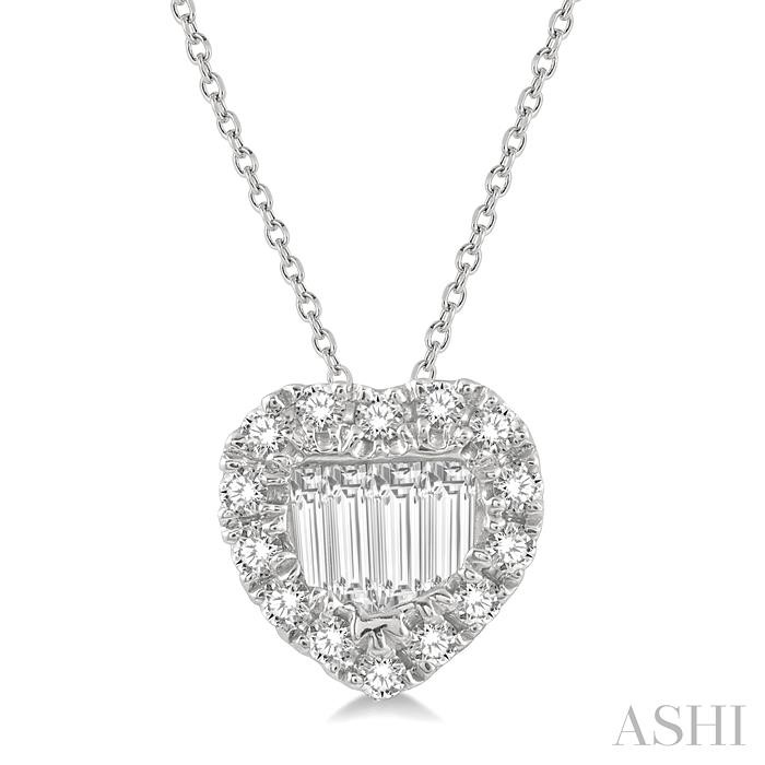 Heart Shape Halo Fusion Diamond Fashion Pendant