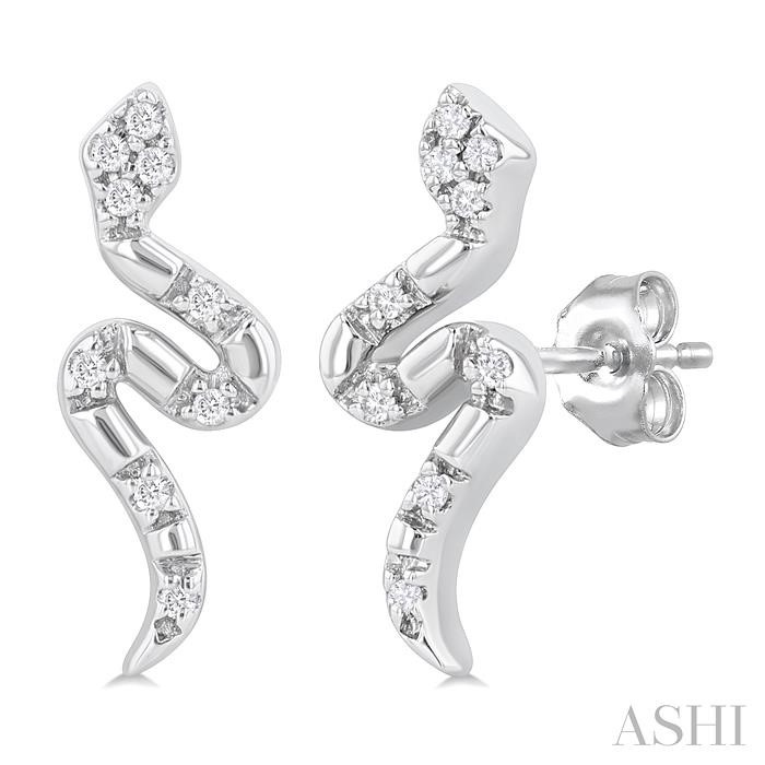 SNAKE PETITE DIAMOND FASHION EARRINGS