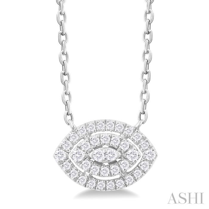 MARQUISE SHAPE PETITE HALO DIAMOND PENDANT