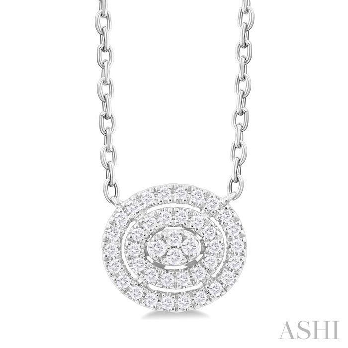 OVAL SHAPE PETITE HALO DIAMOND PENDANT