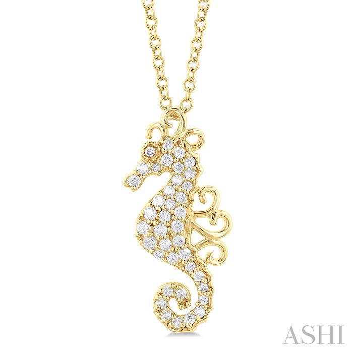 SEAHORSE PETITE DIAMOND FASHION PENDANT