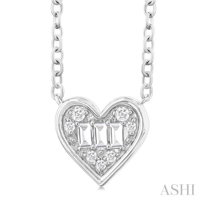 HEART SHAPE BEZEL SET PETITE FUSION DIAMOND PENDANT