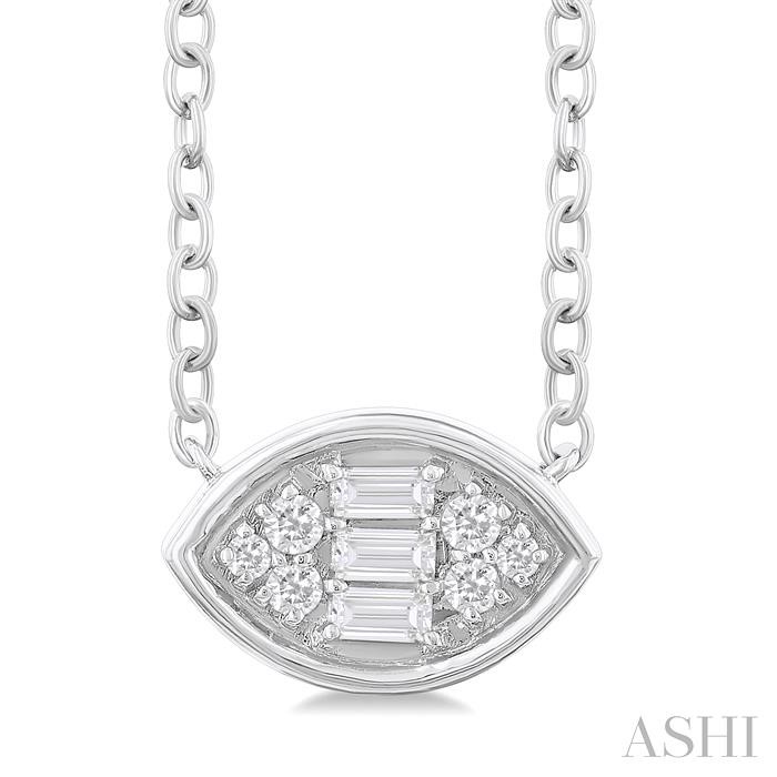 MARQUISE SHAPE EAST-WEST BEZEL SET PETITE FUSION DIAMOND PENDANT