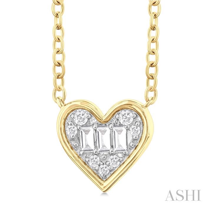 HEART SHAPE BEZEL SET PETITE FUSION DIAMOND PENDANT