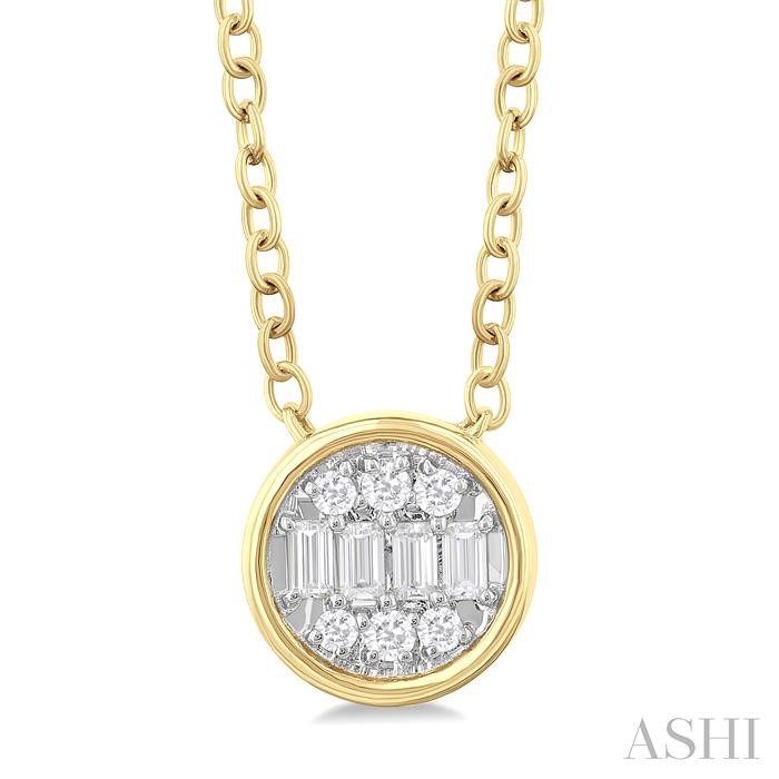 ROUND SHAPE BEZEL SET PETITE FUSION DIAMOND PENDANT