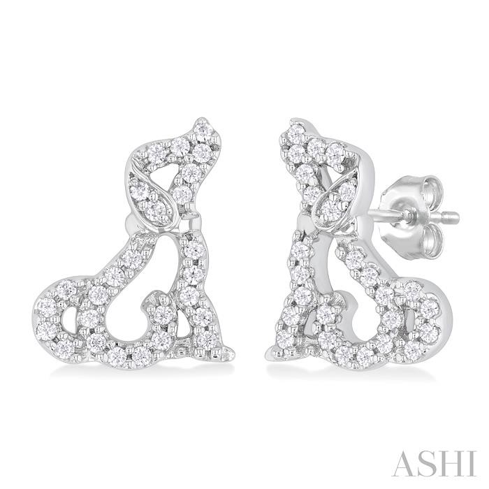 DOG PETITE DIAMOND FASHION EARRINGS