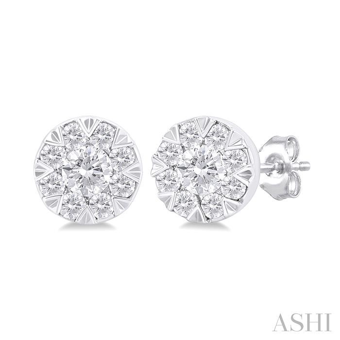 ROUND SHAPE LOVEBRIGHT PETITE DIAMOND FASHION EARRINGS