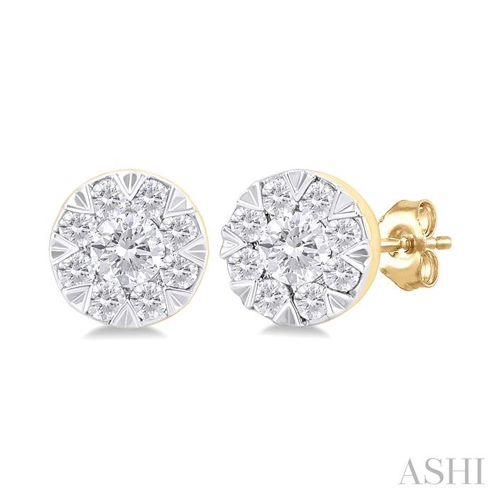 ROUND SHAPE LOVEBRIGHT PETITE DIAMOND FASHION EARRINGS