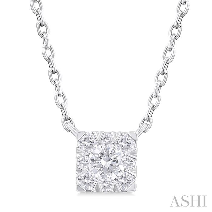 PRINCESS SHAPE LOVEBRIGHT PETITE DIAMOND PENDANT