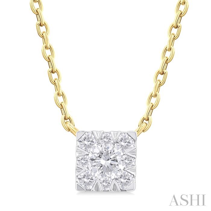 PRINCESS SHAPE LOVEBRIGHT PETITE DIAMOND PENDANT