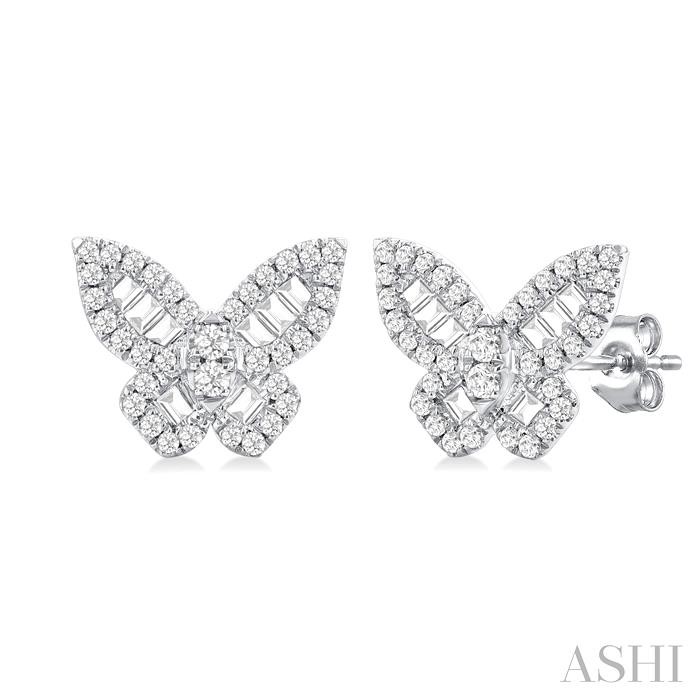 BUTTERFLY PETITE DIAMOND FASHION EARRINGS