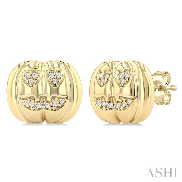 Pumpkin Petite Diamond Fashion Earrings