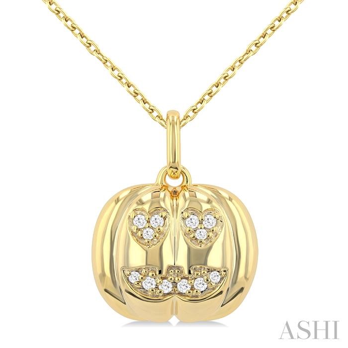 Pumpkin Petite Diamond Fashion Pendant