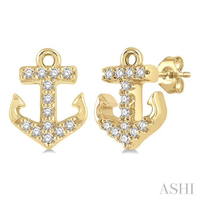 ANCHOR PETITE DIAMOND FASHION EARRINGS