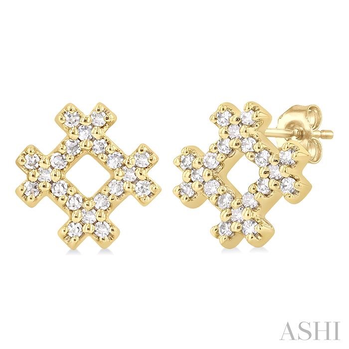 Hashtag Petite Diamond Fashion Earrings