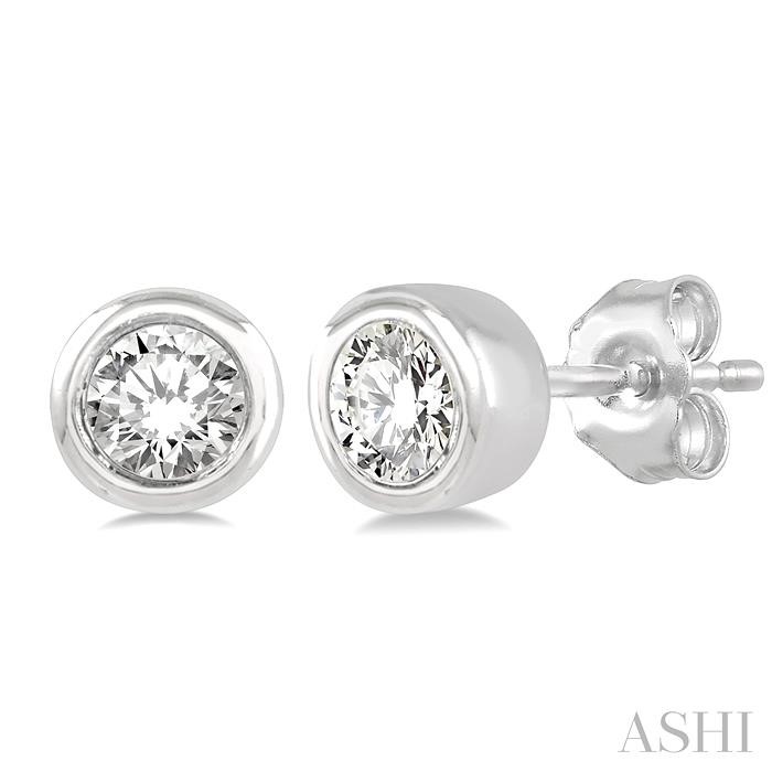 BEZEL SET PETITE DIAMOND FASHION EARRINGS