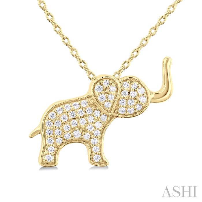 ELEPHANT PETITE DIAMOND FASHION PENDANT