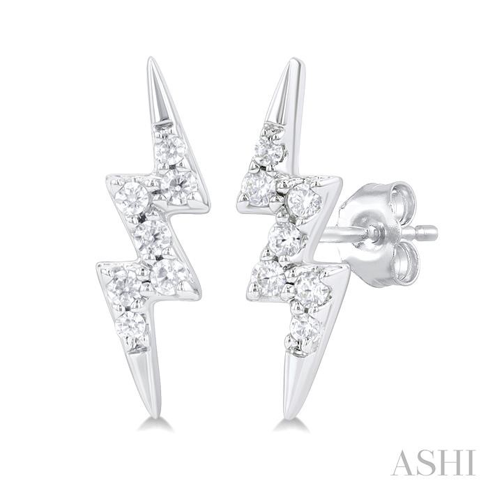 LIGHTNING BOLT PETITE DIAMOND FASHION EARRINGS