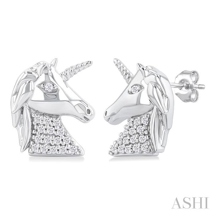 UNICORN PETITE DIAMOND FASHION EARRINGS