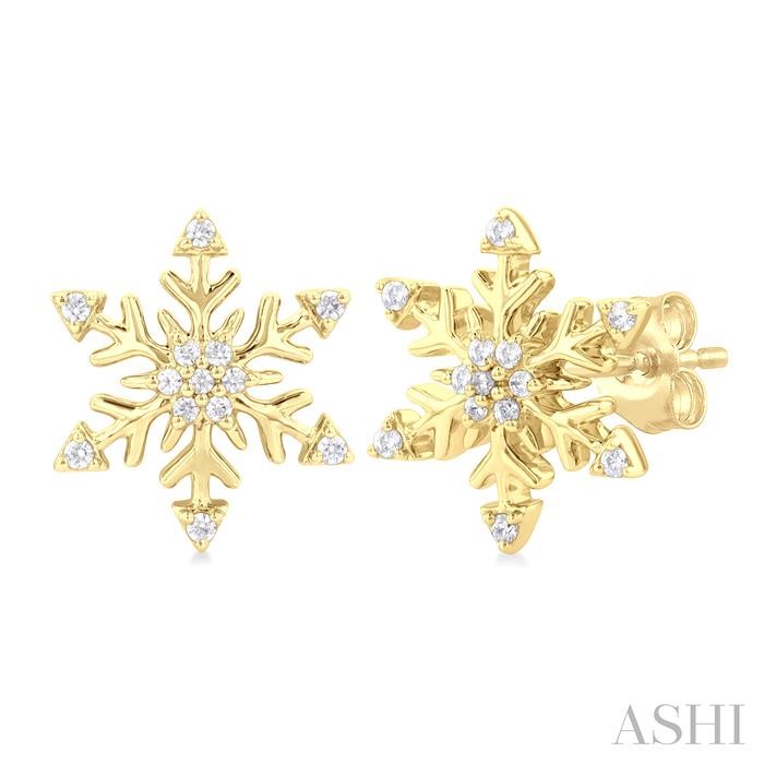 SNOW FLAKE PETITE DIAMOND FASHION EARRINGS