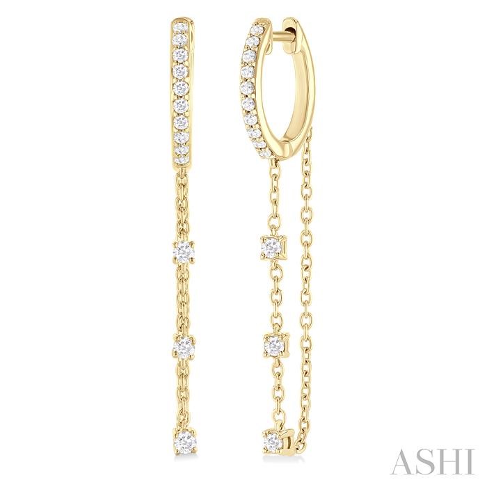 DIAMOND CHAIN HOOP EARRINGS