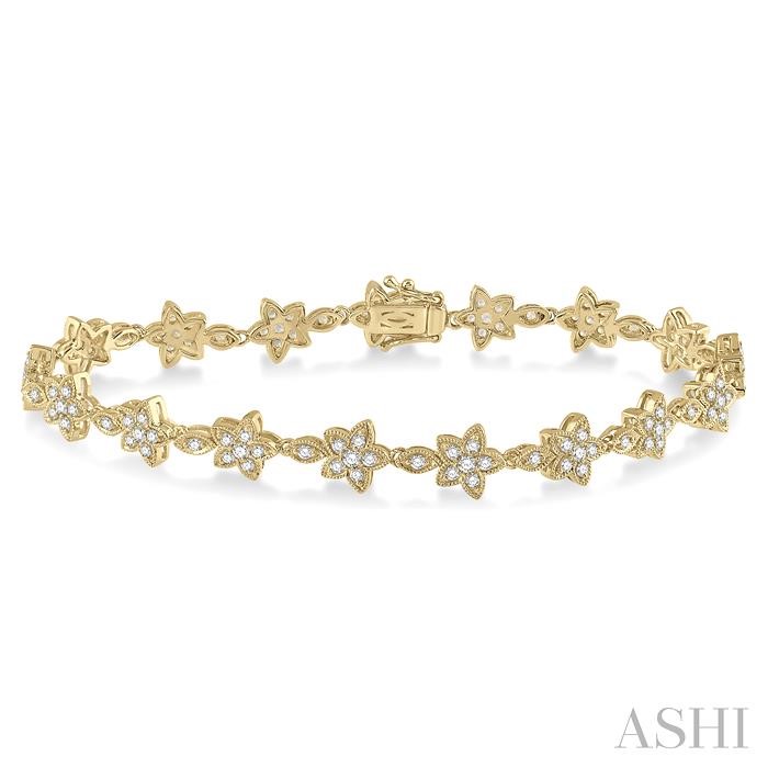 FLOWER DIAMOND FASHION BRACELET