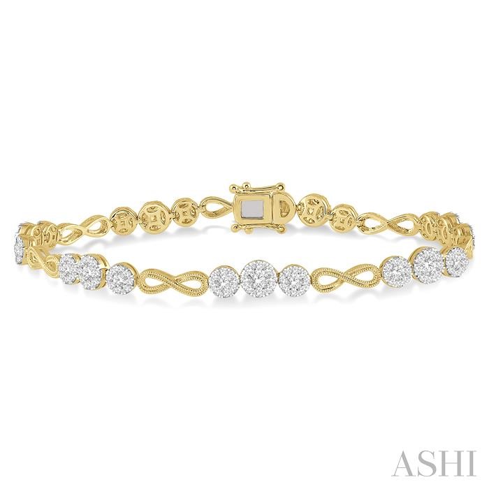 LOVEBRIGHT DIAMOND INFINITY LINK BRACELET