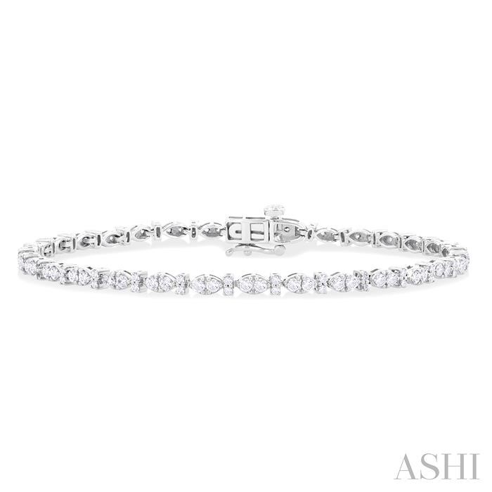 Marquise Shape Diamond Tennis Bracelet