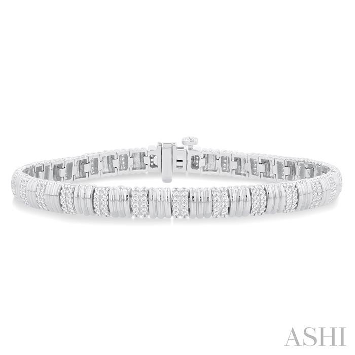 RIBBED DIAMOND FASHION BRACELET