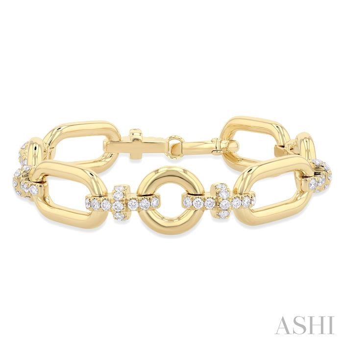 Bold Link Diamond Fashion Bracelet