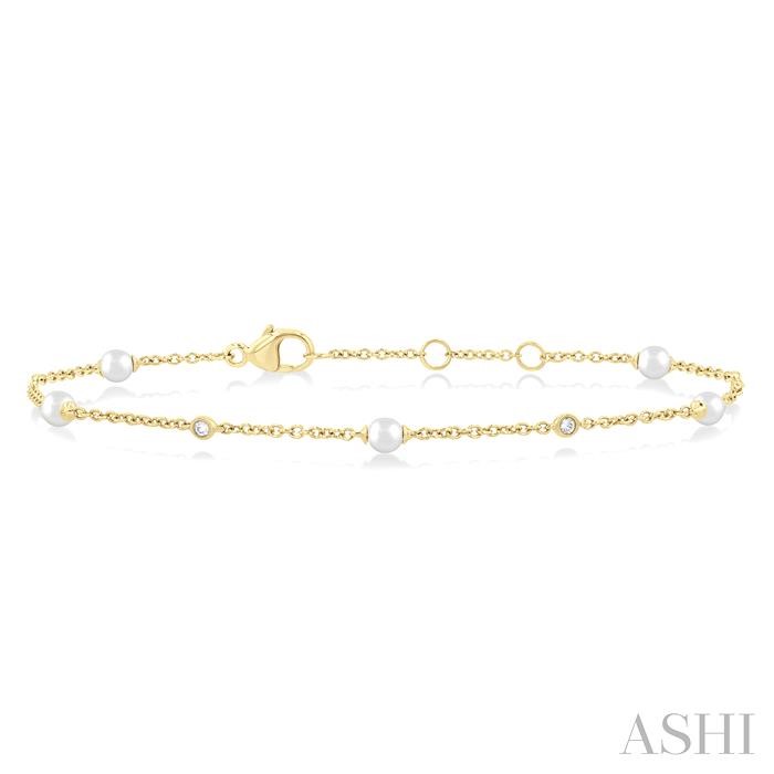 PEARL & DIAMOND STATION BRACELET