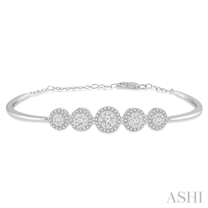 ROUND SHAPE HALO LOVEBRIGHT ESSENTIAL DIAMOND CHAIN BRACELET