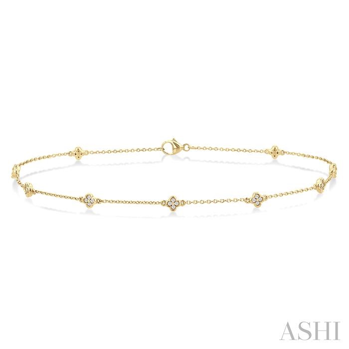 CLOVER DIAMOND STATION CHAIN BRACELET