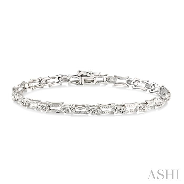 Marquise Shape Diamond Link Bracelet