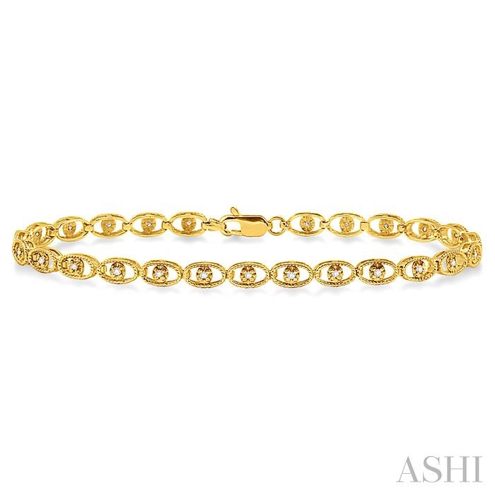 OVAL SHAPE DIAMOND LINK BRACELET