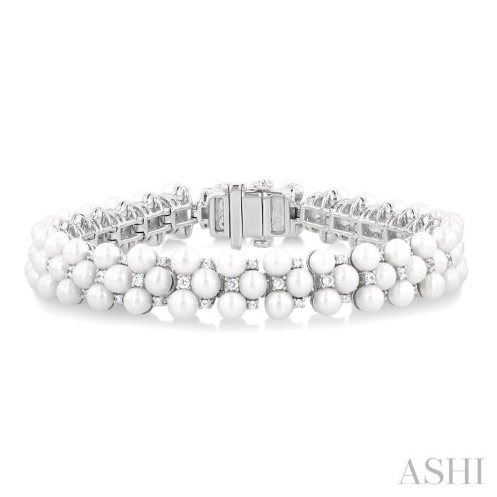 Pearl & Diamond Fashion Bracelet