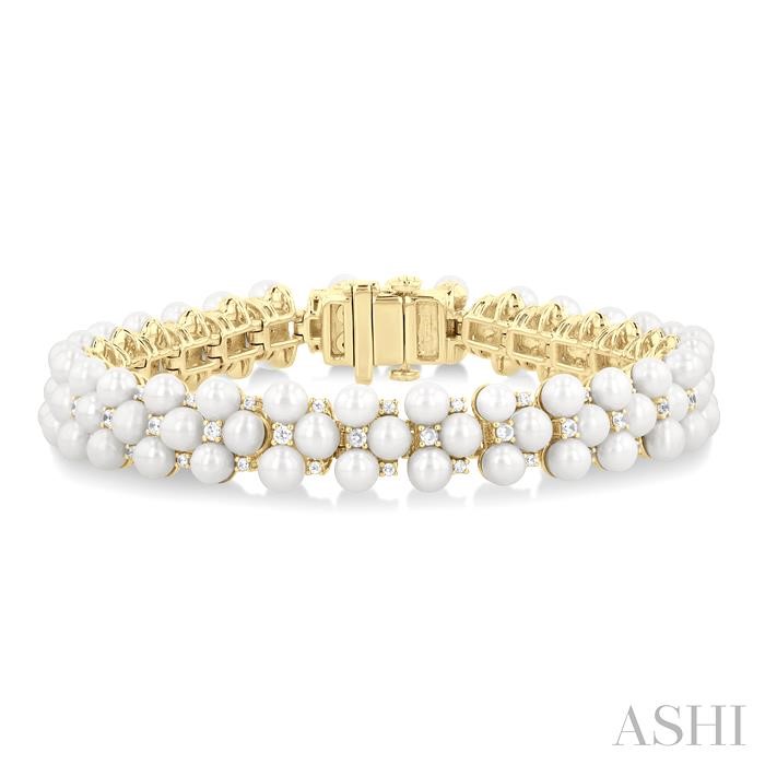 Pearl & Diamond Fashion Bracelet