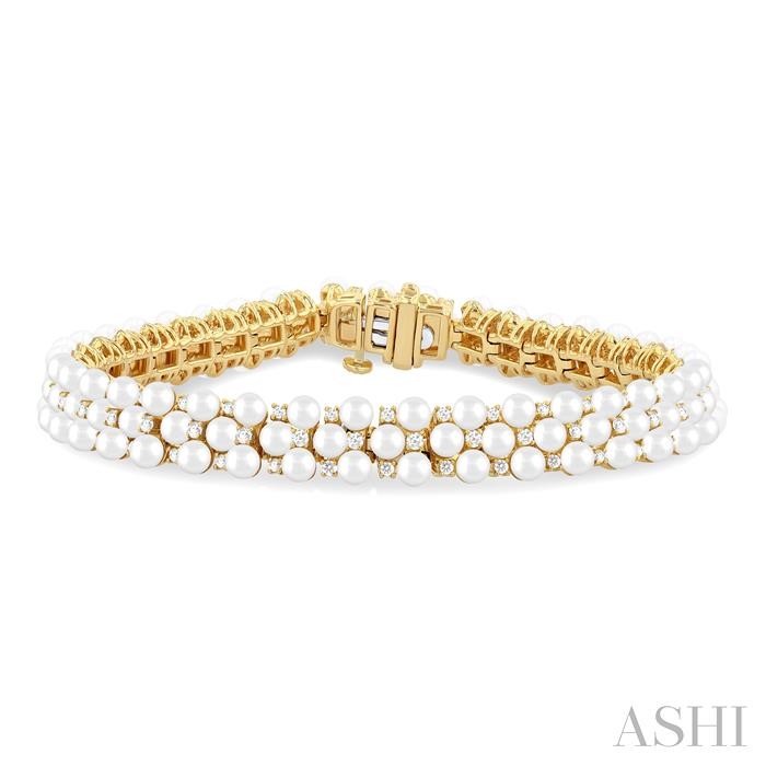 PEARL & DIAMOND FASHION BRACELET