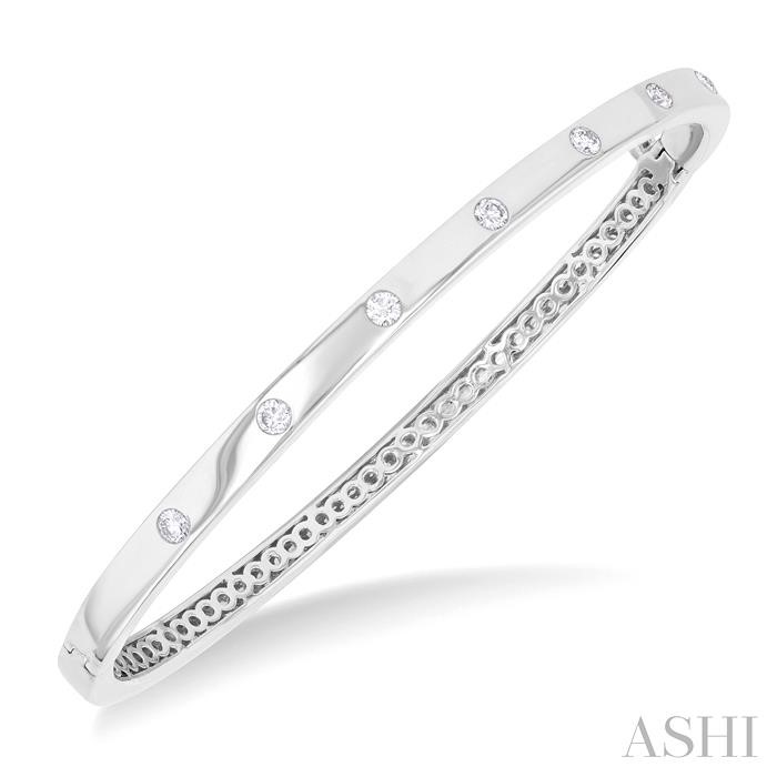 Flush Bezel Set Diamond Fashion Bangle